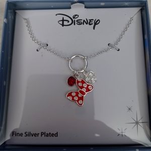 Disney Minnie Silver Plated Necklace NWT